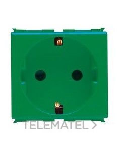 BASE PLAYB. 2P+T 16A NORMA ALEMANA VERDE