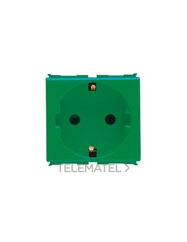 BASE PLAYB. 2P+T 16A NORMA ALEMANA VERDE