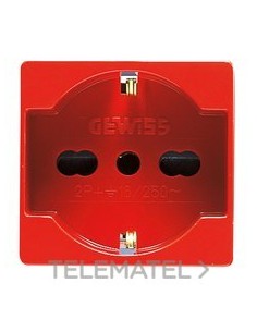 BASE SY. 2P+T 16A 2M NOR. IT./ALEM.ROJA