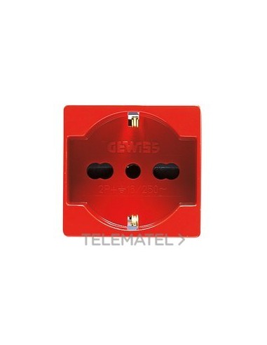BASE SY. 2P+T 16A 2M NOR. IT./ALEM.ROJA