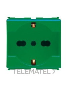 BASE PL. 2P+T 16A 2M NOR. IT/ALEM.VERDE
