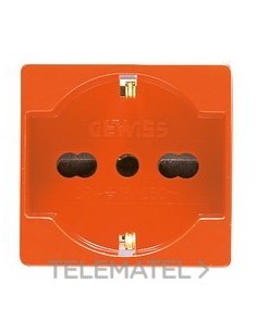 BASE 2P+T 16A BIV.NORMA IT./ALEM.NARANJA