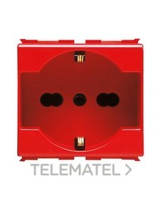 BASE PL 2P+T 16A 2M NOR. IT./ALEM.ROJA