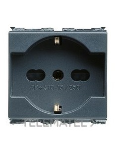 BASE 2P+T 10/16A UNEL/BIV.CON PANTALLAS