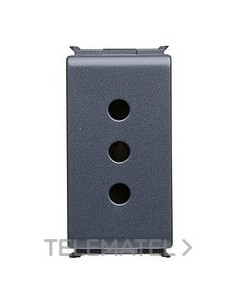 BASE 2P+T 10A CON PANTALLAS