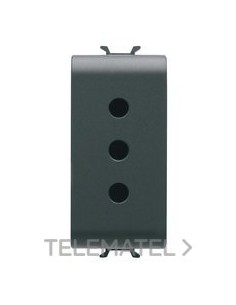 BASE 1M 2P+T 10A P11 NOR.ITALIANA NEGRO