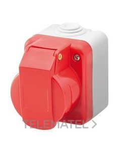 BASE IEC309 3P+T 16A 400V IP44 PARED