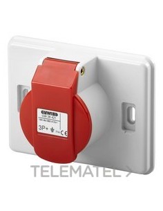 BASE IEC309 3P+T 16A 400V IP44 EMPOTRAR