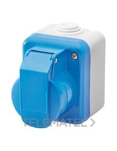 BASE IEC309 2P+T 16A 230V IP44 PARED