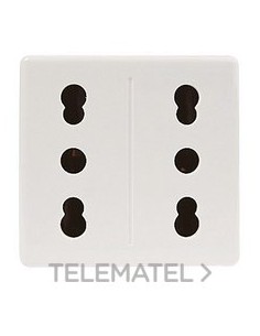 BASE DOBLE 2P+T 16A BIV.ST.ITA.SY/WT