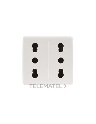 BASE DOBLE 2P+T 16A BIV.ST.ITA.SY/WT