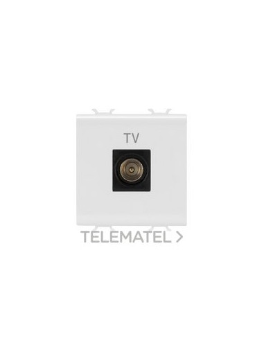 TOMA TV 2M DIRECTA CON.MACHO 9,5mm BL.