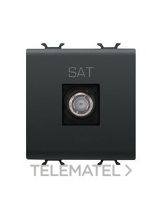 TOMA TV/SAT 2M DIRECTA CONECTOR-F NEGRO