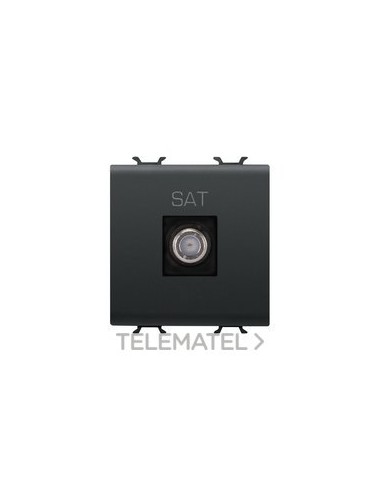 TOMA TV/SAT 2M DIRECTA CONECTOR-F NEGRO
