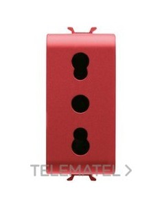 BASE 1M 2P+T 16A BIV.P17-11 NOR.ITA.ROJA