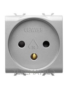 BASE 2M 2P+T 16A NOR.ISRAELITA TITANIO