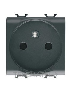 BASE 2M 2P+T 16A NOR.FRANCESA NEGRO