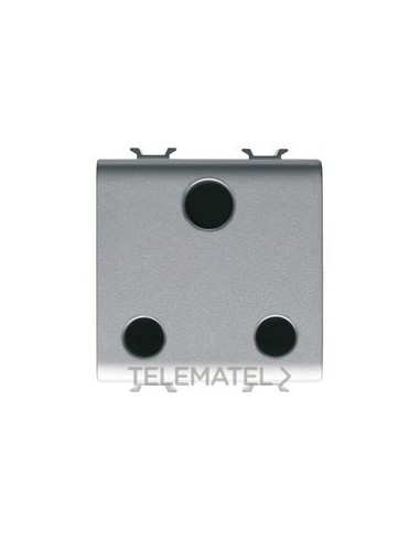BASE 2M 2P+T 15A NOR.INGLESA TITANIO