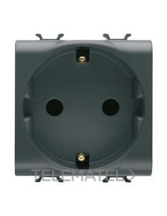 BASE 2M 2P+T 16A NOR.ALEMANA NEGRO