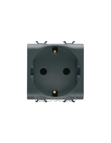 BASE 2M 2P+T 16A NOR.ALEMANA NEGRO