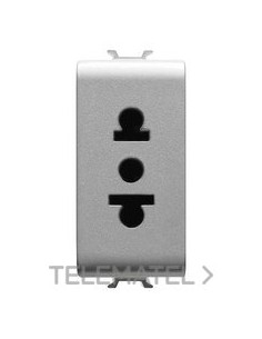 BASE 1M 2P+T 15A NOR. AMERIC. TITANIO