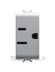 BASE 1M 2P+T 15A NOR.ESTADOUNID. TITANIO