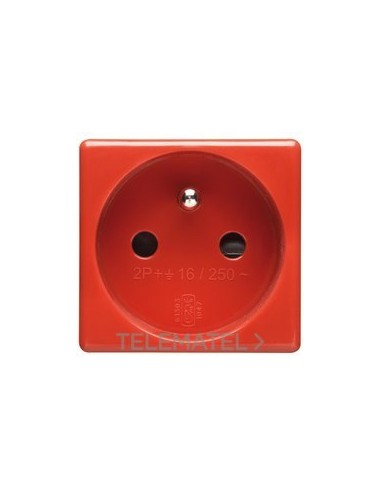 BASE 2P+T 16A NORMA FRANCESA ROJO