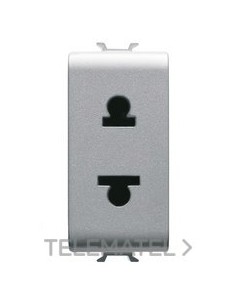 BASE 1M 2P 15A NOR.EUROAMERIC. TITANIO