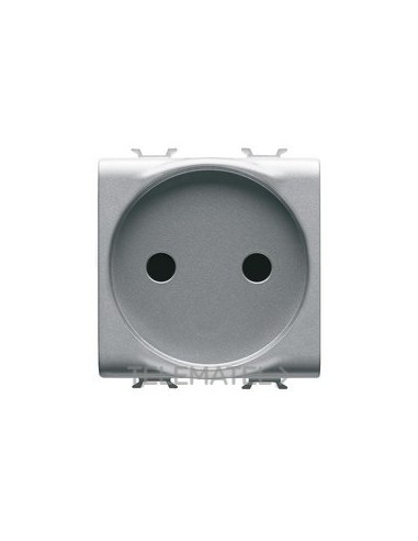 BASE 2M 2P 16A NOR.FRANCESA TITANIO