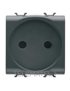 BASE 2M 2P 16A NOR.FRANCESA NEGRO