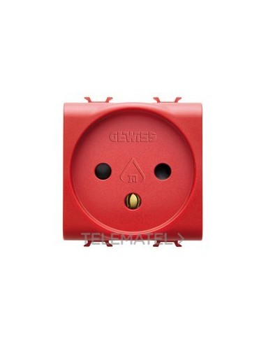 BASE 2M 2P+T 16A L.DED.NOR. ISRAELÍ ROJA