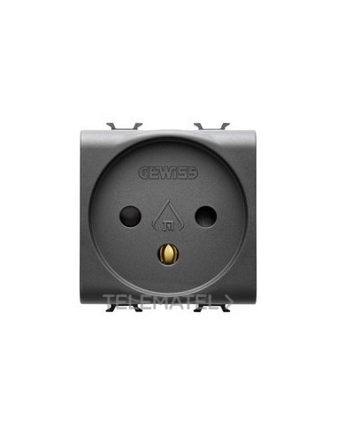 BASE 2M 2P+T 16A NOR.ISRAELITA NEGRO