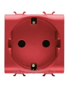 BASE 2M 2P+T 16A NOR. ESP. ROJA