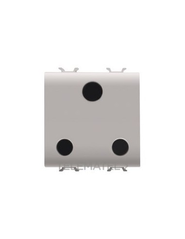 BASE 2 MOD.2P+T 15A NORMA INGL.BG