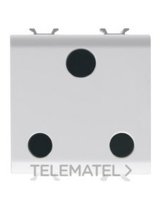 BASE 2 MOD.2P+T 15A NORMA INGL.BL