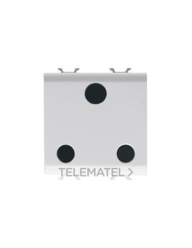 BASE 2 MOD.2P+T 15A NORMA INGL.BL