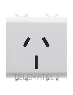 BASE 2 MOD.2P+T 15A NORMA AUST.BL