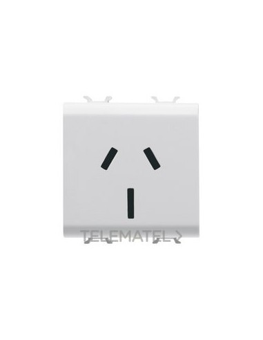 BASE 2 MOD.2P+T 15A NORMA AUST.BL