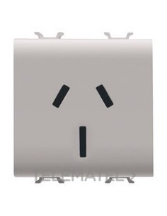 BASE 2 MOD.2P+T 15A NORMA AUST.BG