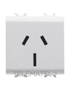 BASE 2M 2P+T 15A NOR.AUSTRALIANA BLANCO