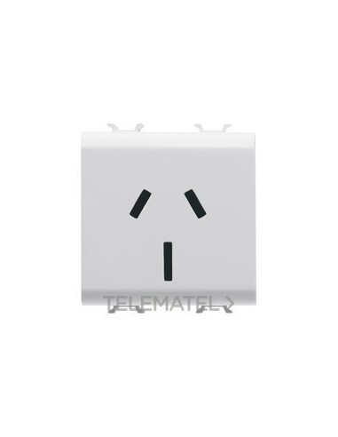 BASE 2M 2P+T 15A NOR.AUSTRALIANA BLANCO