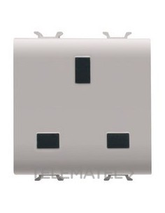 BASE 2 MOD.2P+T 13A NORMA INGL.BG