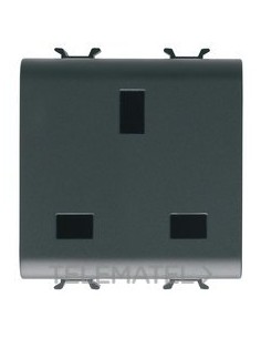BASE 2M 2P+T 13A NOR.INGLESA NEGRO