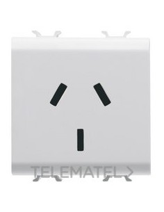 BASE 2 MOD.2P+T 10A NORMA AUST.BL