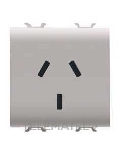 BASE 2 MOD.2P+T 10A NORMA ARGENTINA BG