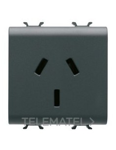 BASE 2M 2P+T 10A NOR.AUSTRALIANA NEGRO