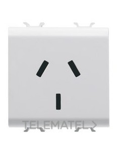 BASE 2M 2P+T 10A NOR.AUSTRALIANA BLANCO