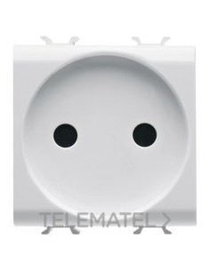 BASE 2M 2P 16A NOR.FRANCESA BLANCO