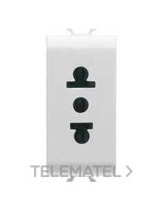 BASE 1M 2P+T 15A NOR. AMERIC. BLANCO
