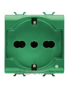 BASE 2M 2P+T 16A BIV. NOR.ITA/AL.VERDE